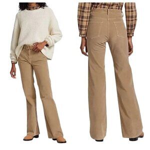 Nili Lotan Celia Corduroy Pants. Wide Leg, Size 12. Beige, New